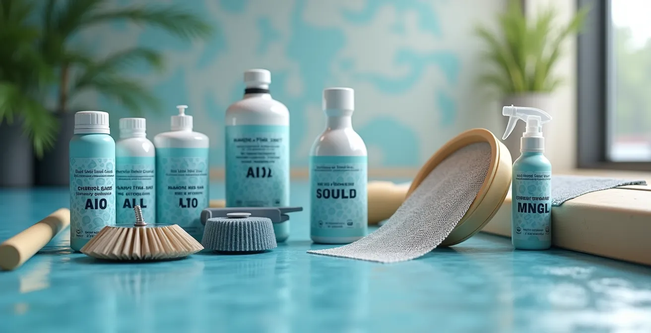 Gros plan sur les matériaux et équipements d'entretien d'une piscine, texture de surfaces métalliques et plastiques